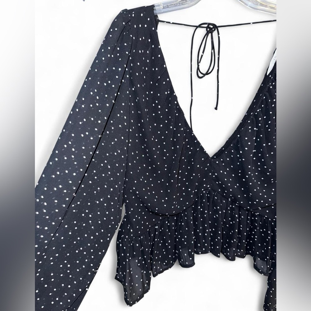 H&M Black and White Polka Dot Blouse - Picture 4 of 5